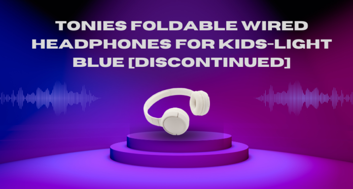 tonies foldable wired headphones for kids-light blue [discontinued]